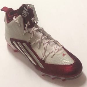 Men's Adidas Red and White Football Cleats Size 15M‎